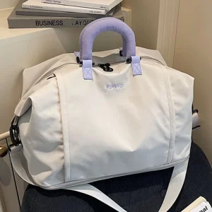 Large Capacity 20-35L Short Trip Unisex Carry On Travel Bag Zipper Business Sports Use Polyester Waterproof Durable Stowable Dry