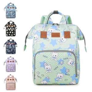 Large Capacity Baby Diaper Nappy Bag With Changing Pad Waterproof Mummy Backpack