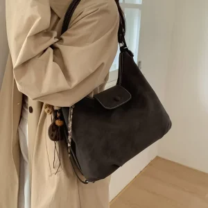 Large Capacity Bag Women’s New Retro Versatile Casual Crossbody Bag Texture Multifunctional Single Shoulder Commuting Bag