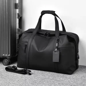 Large Capacity Business Travel Bag for Men Short Trip Duffel Bag Waterproof Shoulder Handbag With Shoe Compartment