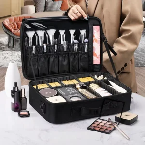 Large Capacity Cloth Makeup Bag Multi Compartment Nail Art Kit On Set Makeup Artist Cosmetic Organizer Portable Handheld Tool