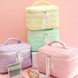 Large Capacity Cosmetic Storage Bag Flower Makeup Polyester Make up Bags Travel Cosmetic Bag