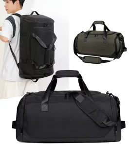 Large Capacity Custom Logo Fitness Gym Bag Sport Duffel Bag Material with Zippered Closure Fashionable Travel Portable Oxford