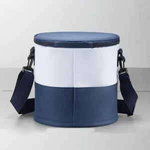 Large Capacity Cylindrical Cooler Bag Picnic Lunch Bag with Adjustable Strap