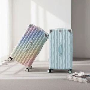 Large Capacity Five Wheel Luggage 26 Inch Drop Resistant Omnidirectional Silent Trolley 28 Inch Travel TSA Suitcase