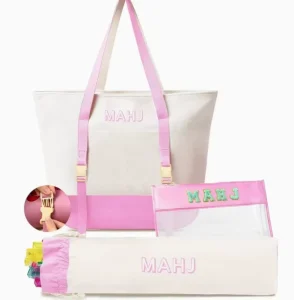 Large Capacity Foldable Eco Friendly Mahjong 3 Piece Set Storage Bag Portable Travel Cosmetic Handbag