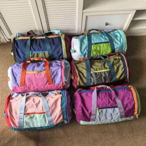 Large Capacity Handheld Gym Bag Foldable Nylon Zipper Travel Bag Branded Handbags for Women and Men
