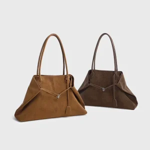 Large Capacity Lady Single Shoulder Bag High End Women Underarm Bag New Design Fabric PU Girl Tote Bag