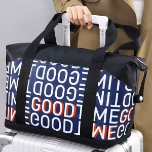 Large Capacity Lightweight Travel Bag Portable Waterproof Fitness Luggage with Zipper Closure Storage Bag