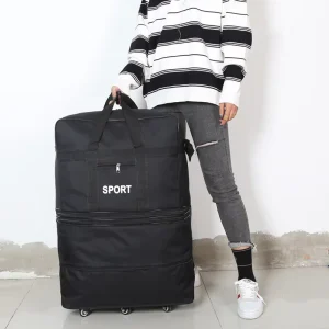 Large Capacity Luxury Folding Travel Bag Custom Logo Air Consignment Suitcase with Durable