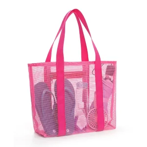 Large Capacity Multifunctional Beach Bag with Zipper Closure Portable Shoulder Storage for Travel and Swimsuit Cross Border