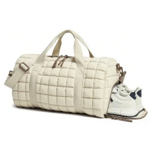 Large Capacity Nylon Gym Duffle Bag Travel Bag Quilted Tote for Men Women Lightweight Anti-Theft Polyester
