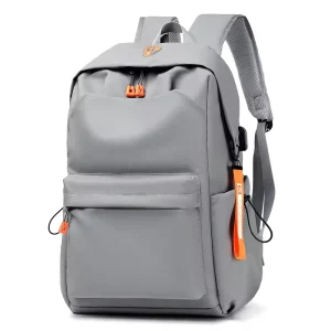 Large Capacity Oxford Laptop Backpack with USB Port Waterproof Eco-Friendly for Business Travel Unisex Daily Use