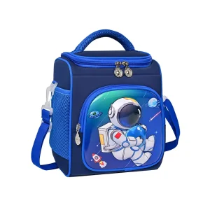 Large Capacity Oxford Lunch Bag for Students and Office Workers Zipper Closure for Primary School Meals Children’s Handbag