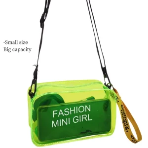 Large Capacity PVC Crossbody Bag Customizable Fashionable Waterproof Messenger Shoulder Bag Zipper for Daily Travel