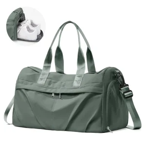 Large Capacity Portable Waterproof Sports Duffel Bag With Shoes Compartment Men Women Outdoor Camping Gym Dance Travel Carry Bag