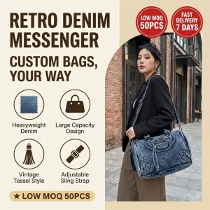 Large Capacity Retro Motorcycle Messenger Bag Girls Ladies Women Sling Crossbody Bag