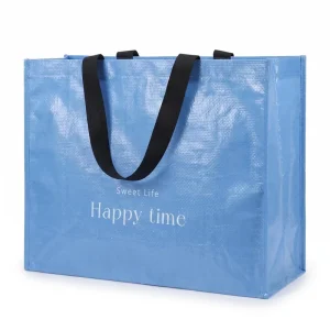 Large Capacity Shopping Bag with Simple Design Laminated PP Woven Bag Durable Waterproof and Eco friendly Shopping Bag