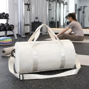 Large Capacity Solid Color Fitness Swimming Bag Zipper Dry Wet Separation Wear Resistant Mens Shoulder Yoga Soccer Bag
