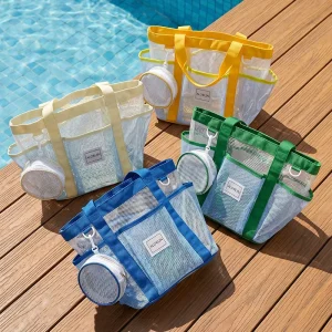 Large Capacity Swimming and Fitness Storage Bag with Multiple Pockets Portable Travel and Vacation Shoulder Beach Bag