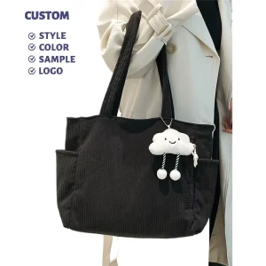Large Capacity Tote Bag Fall Winter Student Class Single Shoulder Crossbody All-in-one Fabric
