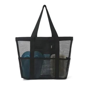 Large Capacity Toy Mesh Swimming Bag Travel Hand Bill Shoulder Beach Bags Multi functional Swimsuit Storage Bag