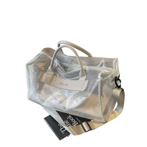 Large Capacity Transparent Sports Beach Fitness Bag Simple Stylish Swimming Storage Travel Tote Polyester Dry Wet Separation