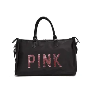 Large Capacity Travel Bag with Waterproof Sequins Design for Men and Women