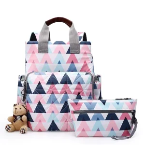 Large Capacity Waterproof Baby Diaper Bags Backpack Set 2 Pcs Mummy Tote Bag Diaper Bag Set