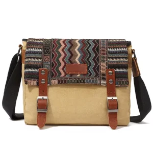 Large Capacity Waterproof Canvas Video Camera Backpack with Feather Letter & Bow Decorations for Unisex Travel Ethic Style