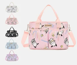 Large Capacity Waterproof Nylon Diaper Bag Multi Compartment Design Hangable for Easy Access Perfect for Moms on the Go