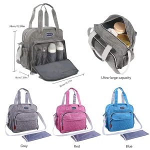 Large Capacity Waterproof Single Shoulder Crossbody Diaper Bag for Women Fashionable with Handheld Outdoor Feature