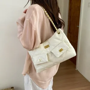 Large Capacity Women’s Bag Soft Leather Tote Bags Casual Versatile Single Shoulder Handbag Mommy Handbags Spring and Summer