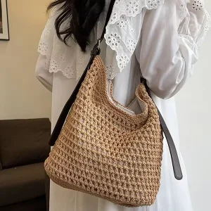 Large Capacity Women’s Beach Bags Fashion Design Beach Holiday Women’s Shoulder Bags