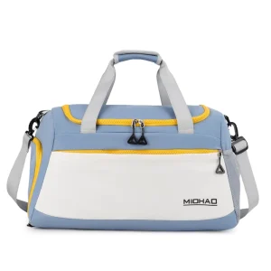 Large Capacity Zipper Dry Wet Separation Gym Bag Weekend Tote Duffel Bag Foldable Waterproof