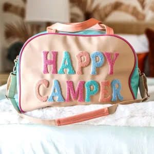 Large Luggage Travel Bags Monogram Woman Weekender Bag Embroidery PU Leather Duffel Bags