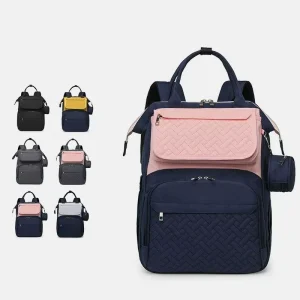 Large Luxury Women’s Colorful Diaper Bags Outdoor Travel Portable Diaper Backpack Bag With Pacifier Bag