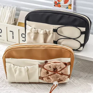 Large capacity Creative Pencil Box Storage Bag Mixed color Polyester Suitable for Middle School Students and Office Use