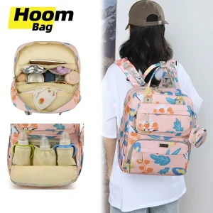 Large capacity Fashionable Insulated Diaper Changing Bag with Zipper Closure Warm Baby Bottles Waterproof Oxford Fabric
