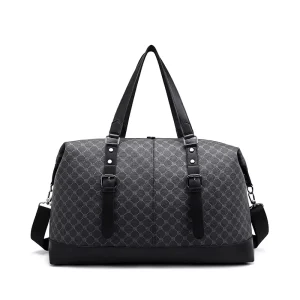 Large-capacity PU Expandable Travel Bag For Men Women Korean-style Trendy Business Trip Luggage Fashion Pattern Hand