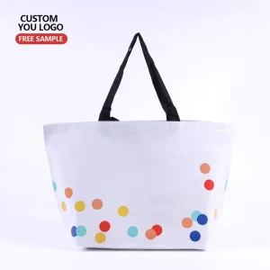 Large capacity Waterproof Supermarket Grocery Shopping One shoulder Portable PP Woven Shopping Bag