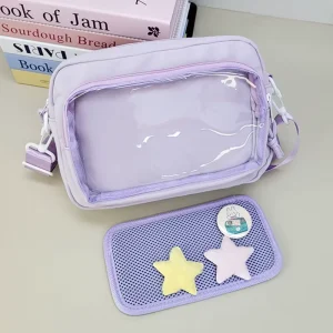 Latest Design Candy Color Lightweight Crossbody for Pin Display Shoulder Messenger Bag for Girls