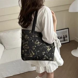Lazy Style Ladies Handbag Lace Design Student Handbag Tote Bag Large Capacity Shoulder Underarm Bag