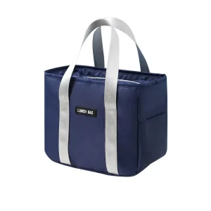 Leakproof Lunch Box Handles Durable Thermal Lunch Tote Bag Work School Picnic Storage Bags Side Pocket Lunch Cooler Bags