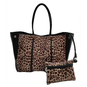 Leopard Beach Bag 10pcs Lot GA Warehouse Neoprene Shoulder Bag for Women Tote Bags DOMIL1862