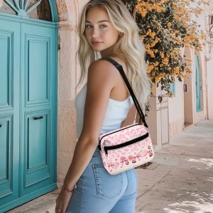 Leopard Print Hawaiian Aloha Sexy Mature Fashion Custom Luxury Large Capacity Shoulder Messenger Bag
