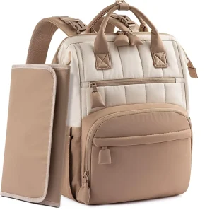 Lightweight Diaper Backpack with Changing Pad & Stroller Buckles Multi use Baby Bag for Mom Dad