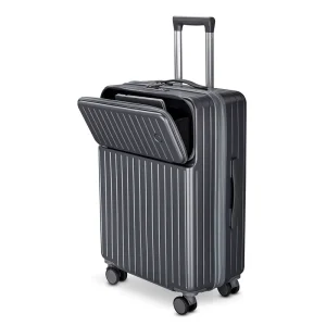 Lightweight Fashionable Waterproof Modern Aluminum Trolley 4 Wheel Spinner TSA Carry-On Luggage Suitcase Set Large Cabin