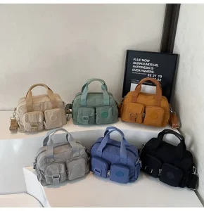 Lightweight Large Capacity Handheld Women’s Diaper Bag Nylon Fabric Shoulder & Crossbody Bag