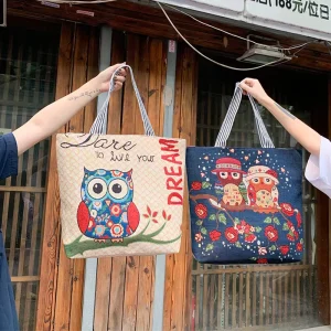 Lightweight Large Size Anti Theft Canvas Tote Bag Girls Travel Shopping Portable Shoulder Fashion Japanese Style Summer Autumn